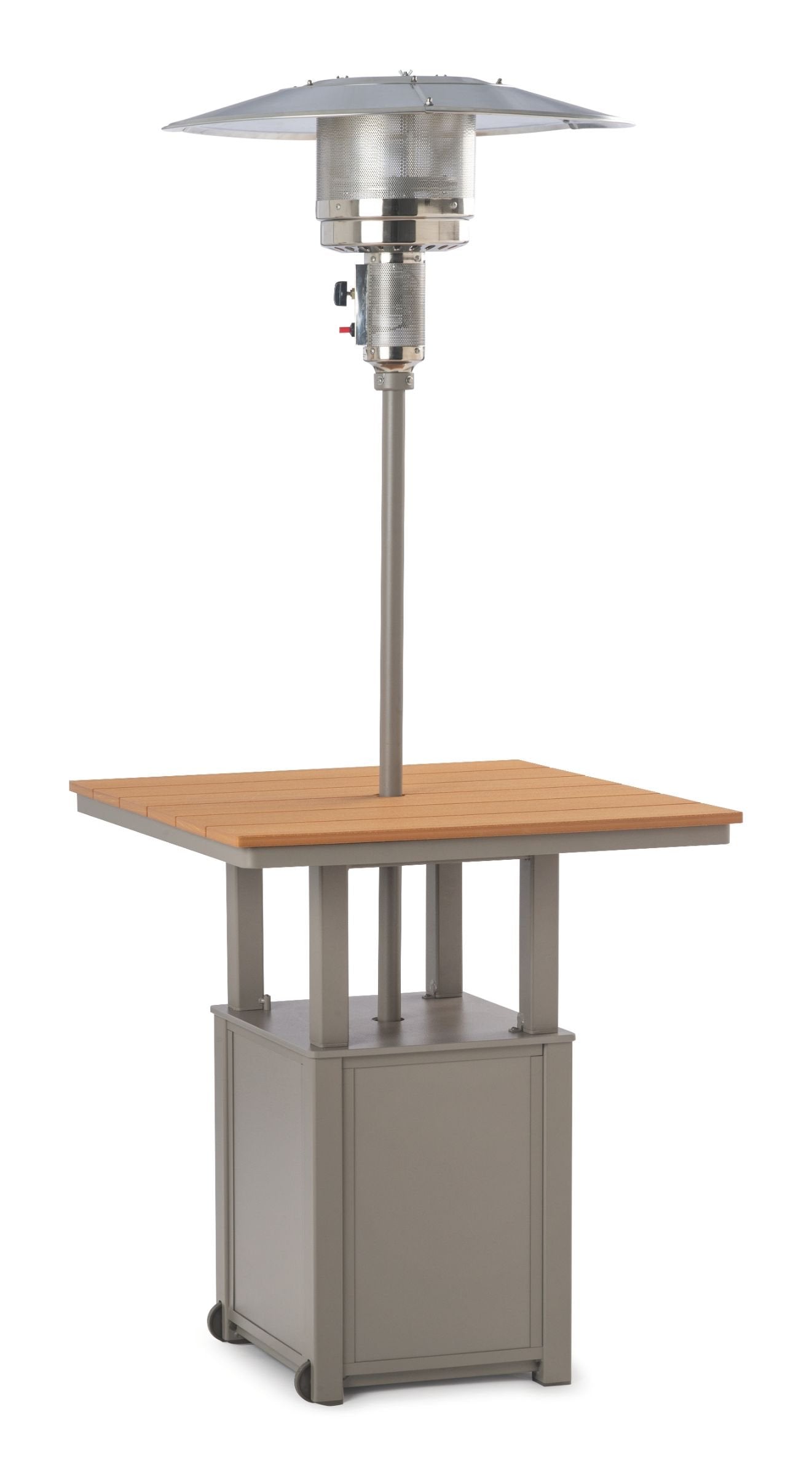 Patio Heater with Rustic 36" Square Table Top