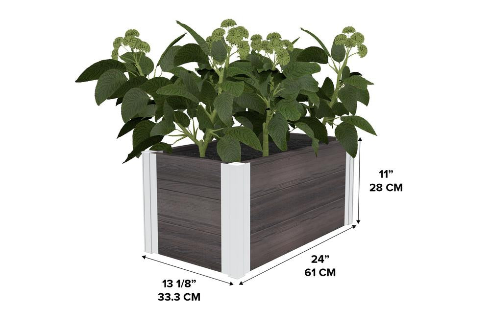 Vita Urbana 12"x24" Espresso Planter