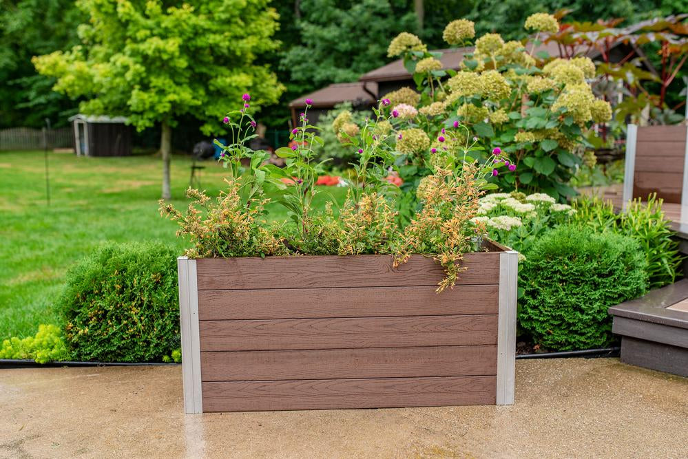 Vita Urbana 16"x36" Espresso Small Parklette Planter