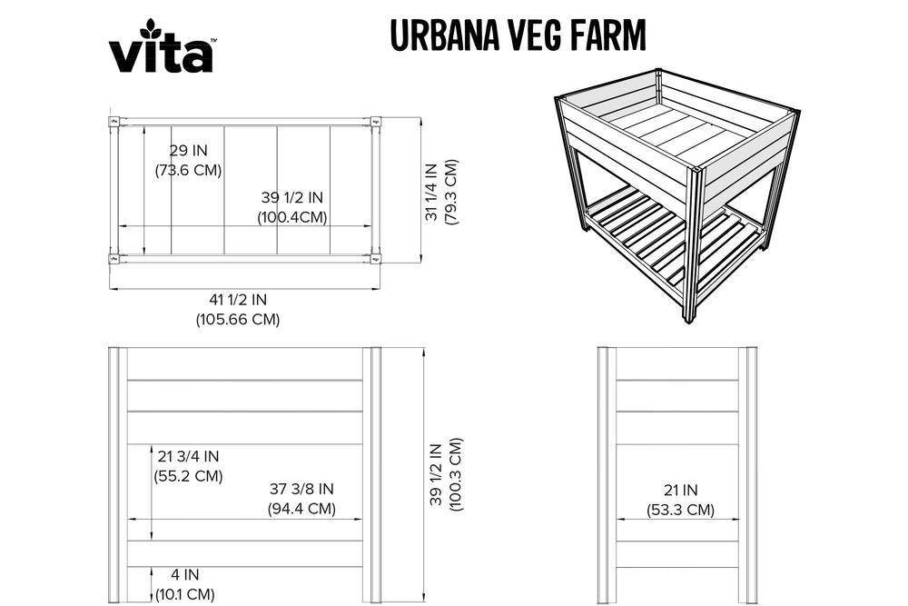 Vita Urbana 30"x40" Espresso Vegetable Farm