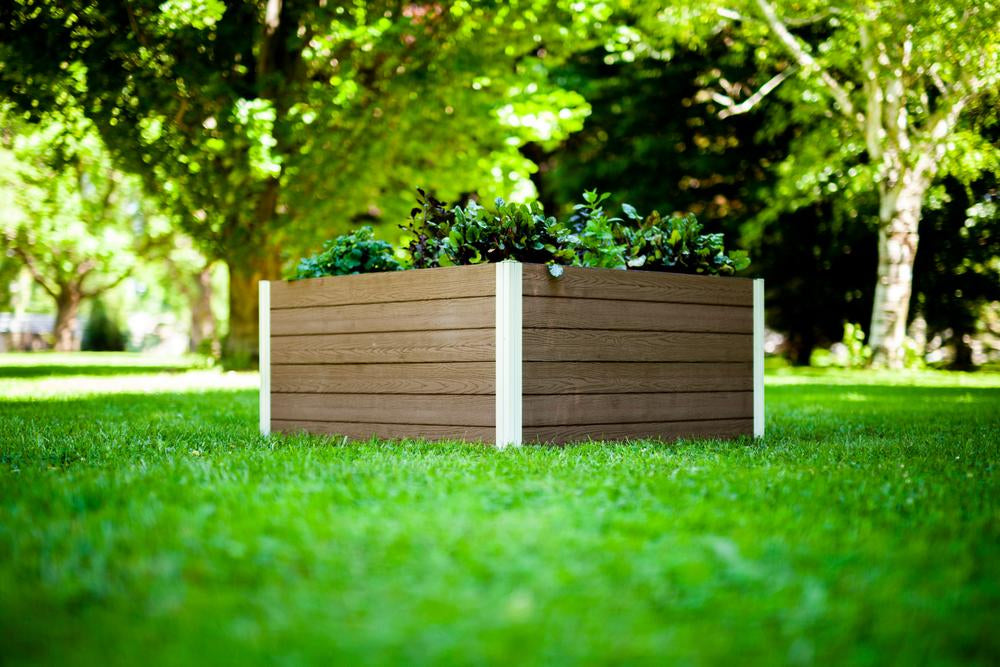 Vita Urbana 4'x4' Keyhole Espresso Composting Garden Bed