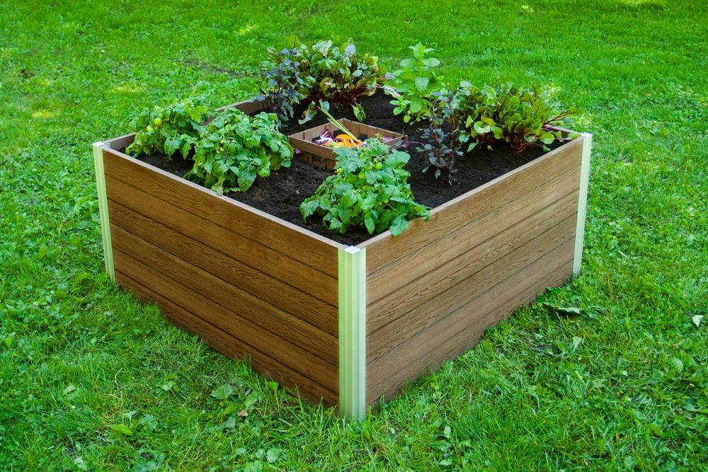 Vita Urbana 4'x4' Keyhole Espresso Composting Garden Bed