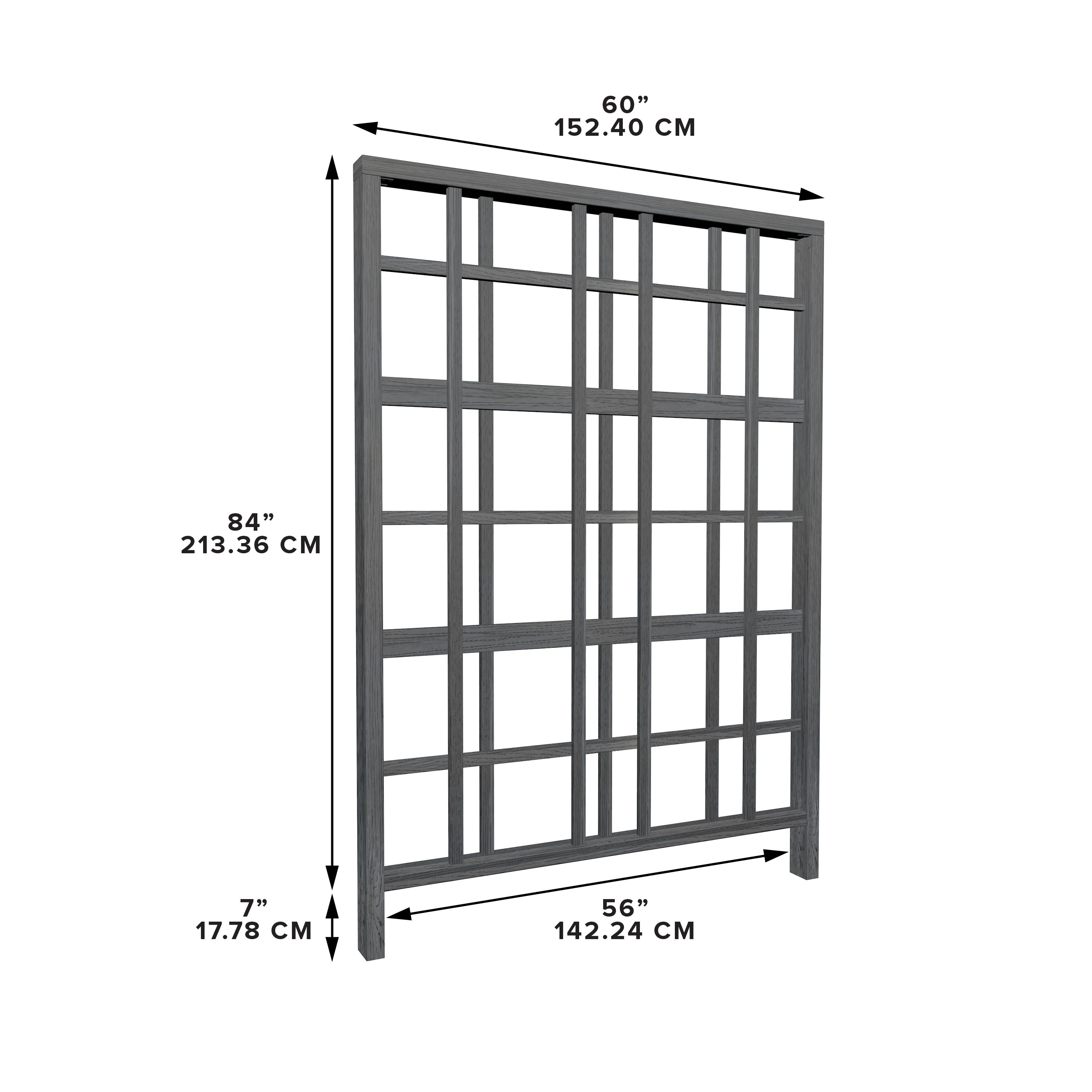 Vita Urbana 60"x84" Modern Trellis - Slate Gray