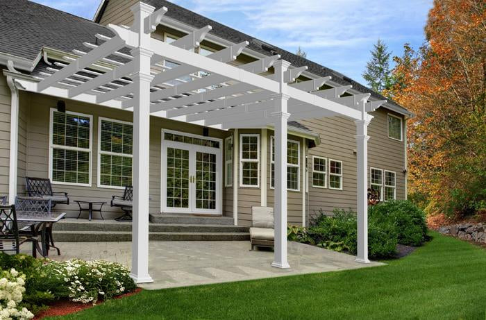 Vita 12'x16' Valencia Attached Vinyl Pergola