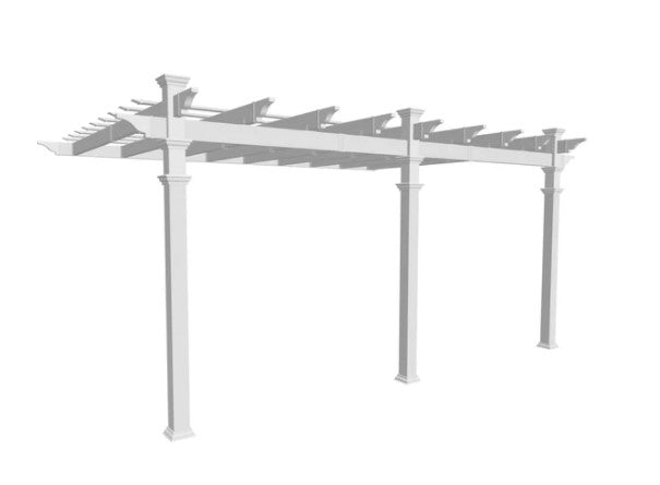 Vita 12'x16' Valencia Attached Vinyl Pergola