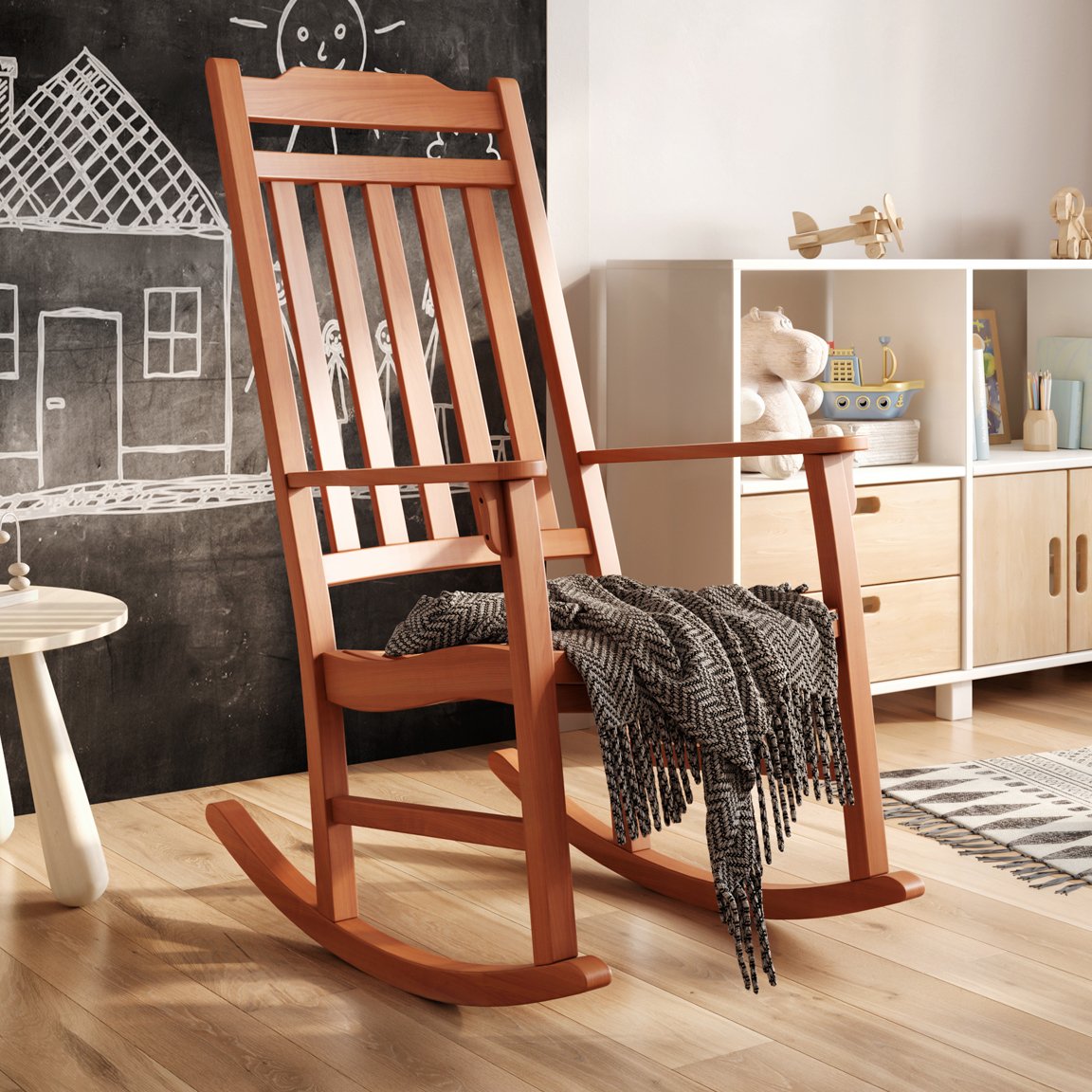 World's Finest Rocker Set of 2 + Side Table - Natural Oil