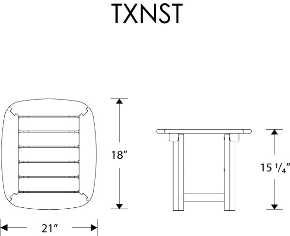 Trex® Outdoor Furniture™ Yacht Club Square Folding Side Table 21" x 18"