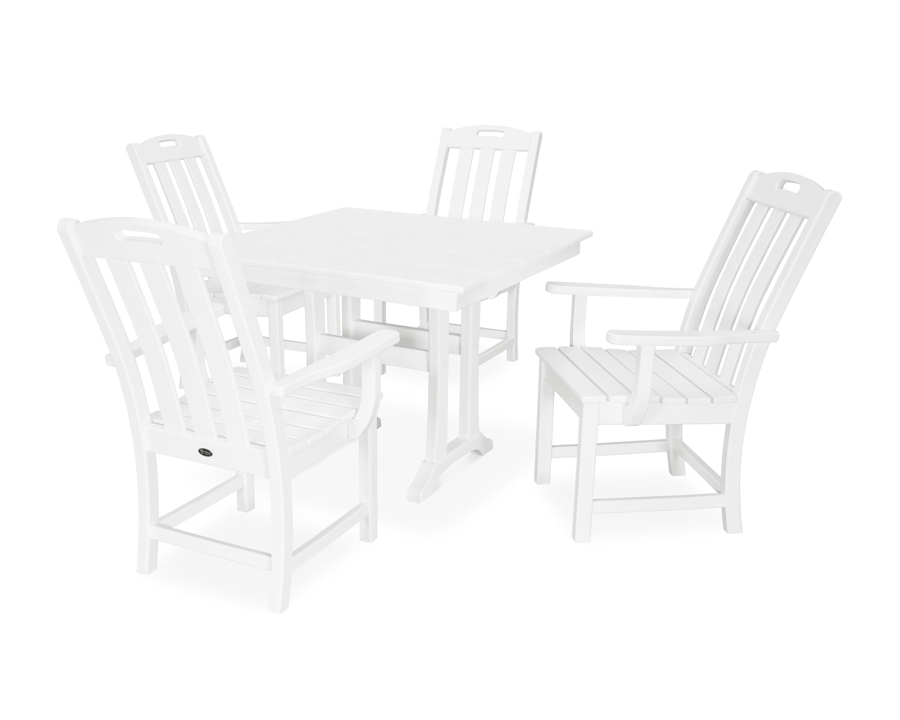 Trex® Outdoor Furniture™ Yacht Club 5-Piece Farmhouse Trestle Armchair Dining Ensemble