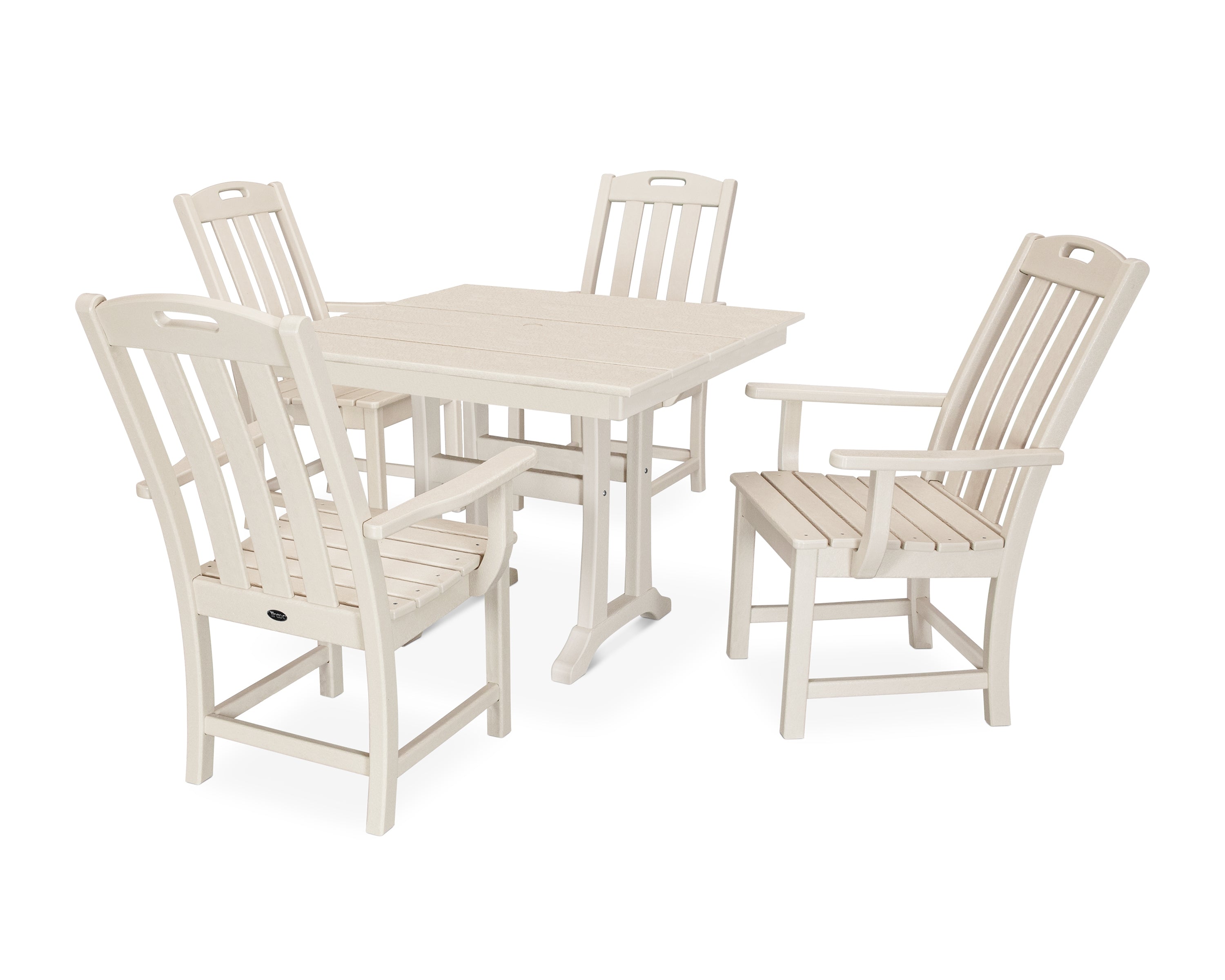 Trex® Outdoor Furniture™ Yacht Club 5-Piece Farmhouse Trestle Armchair Dining Ensemble