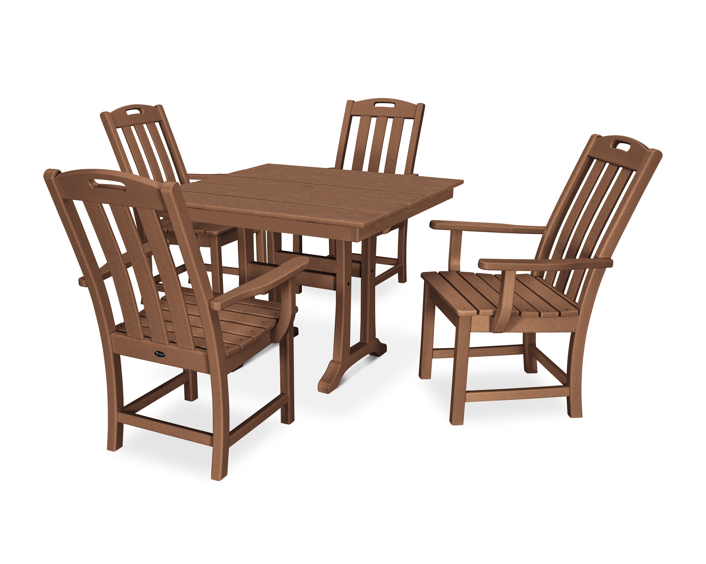 Trex® Outdoor Furniture™ Yacht Club 5-Piece Farmhouse Trestle Armchair Dining Ensemble