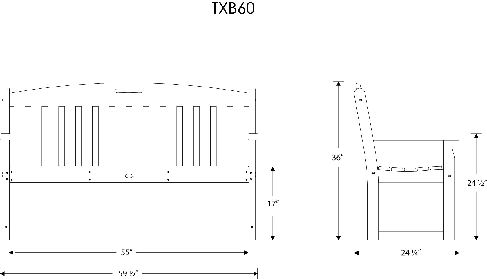 Trex® Outdoor Furniture™ Yacht Club 60" Bench