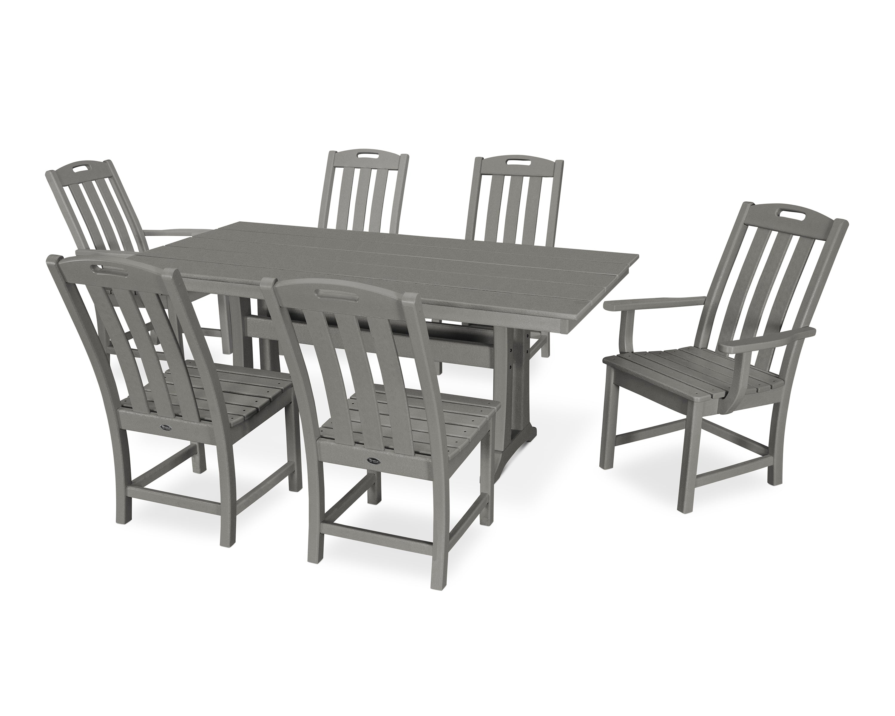 Trex® Outdoor Furniture™ Yacht Club 7-Piece Farmhouse Trestle Dining Ensemble