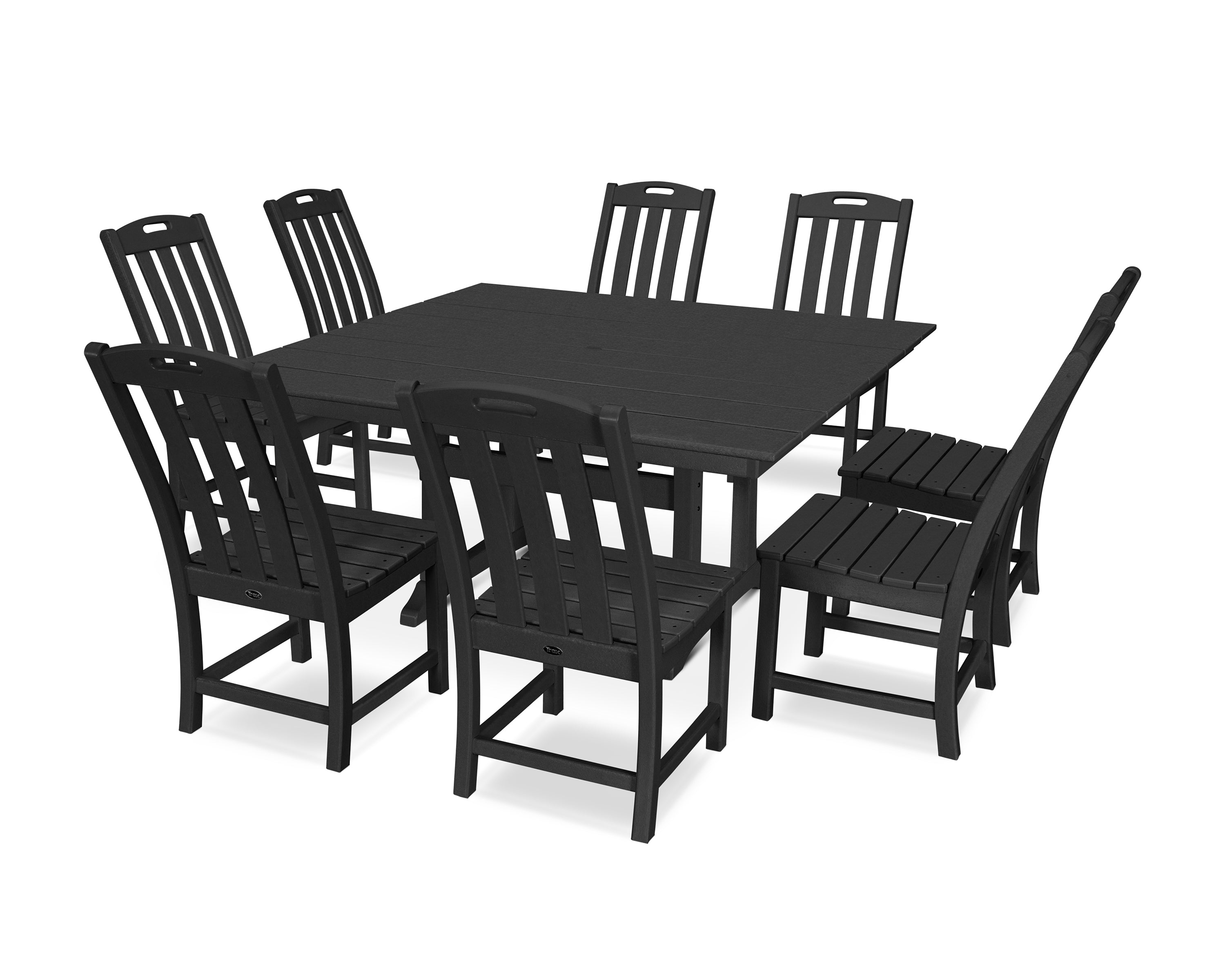 Trex® Outdoor Furniture™ Yacht Club 9-Piece Farmhouse Trestle Side Chair Dining Ensemble