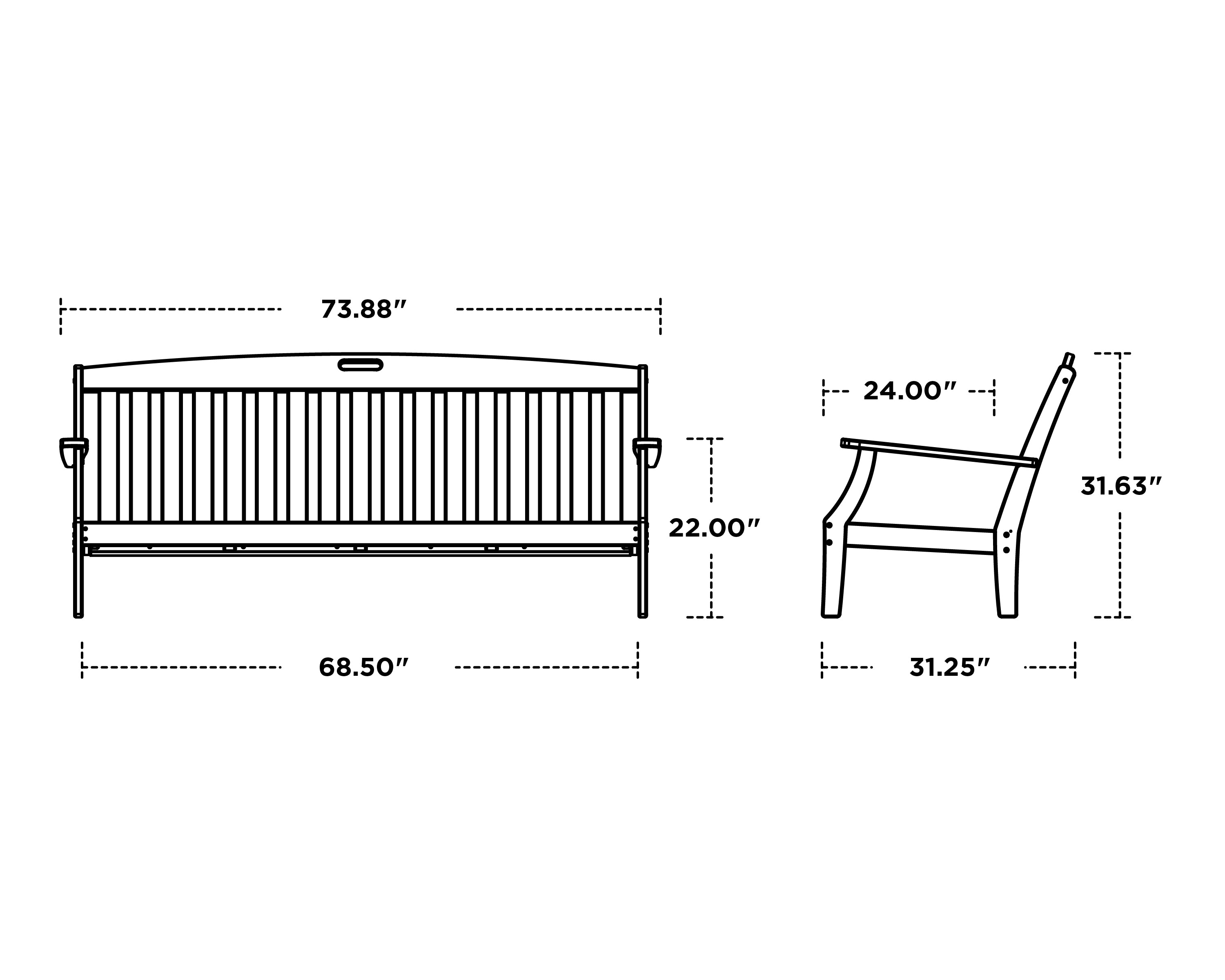 Trex® Outdoor Furniture™ Yacht Club Deep Seating Sofa