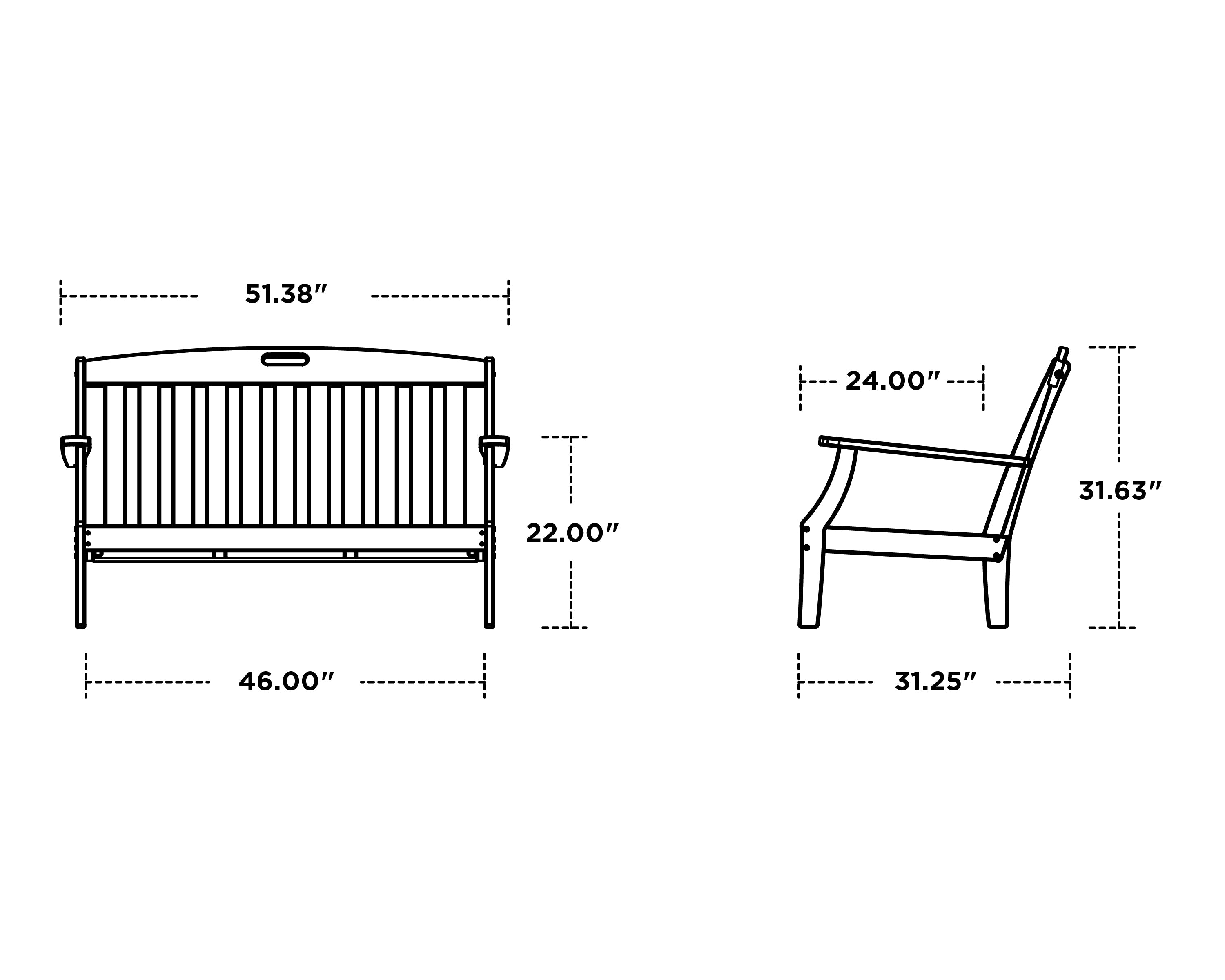 Trex® Outdoor Furniture™ Yacht Club Deep Seating Loveseat