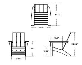 Polywood® Outdoor Furniture™ Modern Adirondack Chair